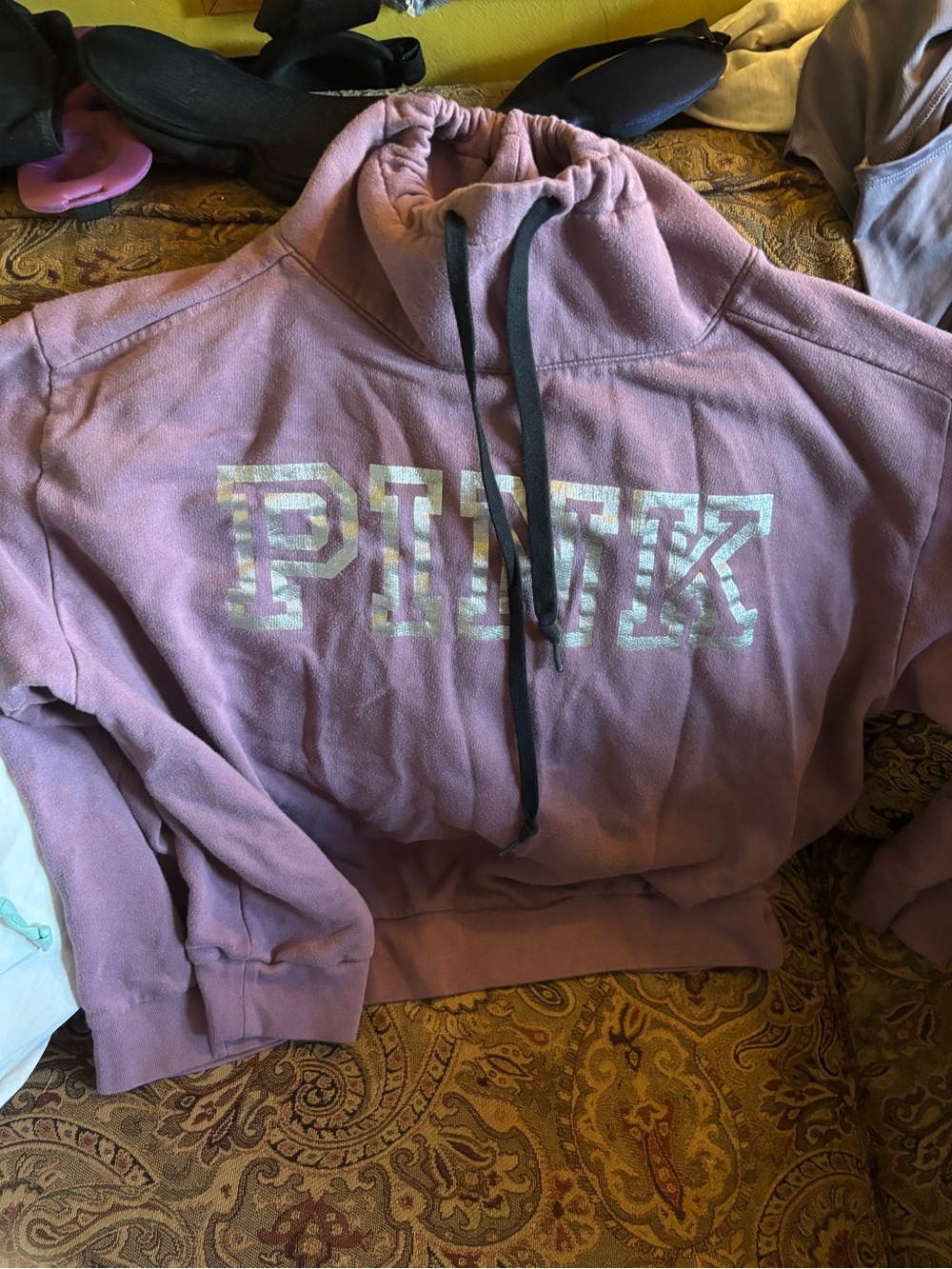 PINK Victoria's Secret Dusty Mauve Pullover with Logo